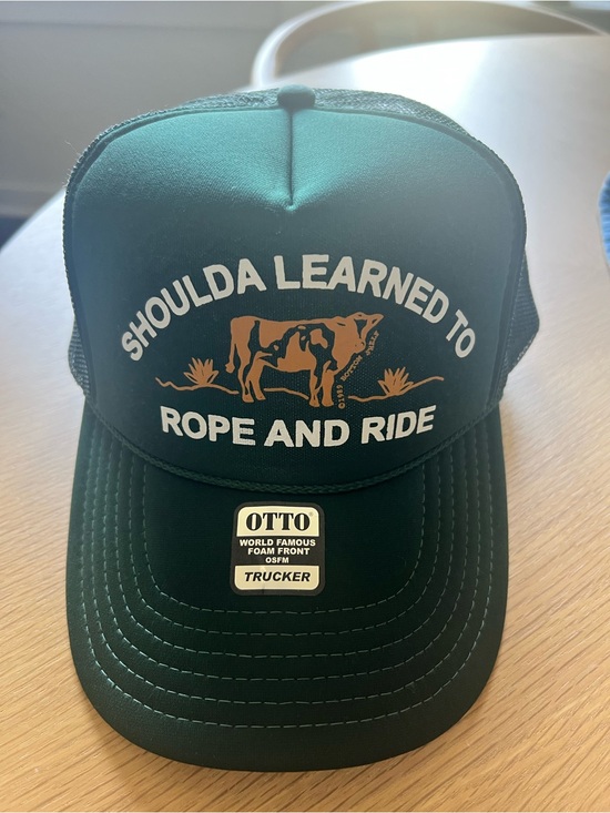 OTTO Accessories - OTTO Green Trucker Hat with Rope and Ride Graphic